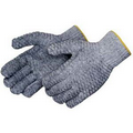Gray Knit Glove w/ 2-Sided Clear PVC Honeycomb